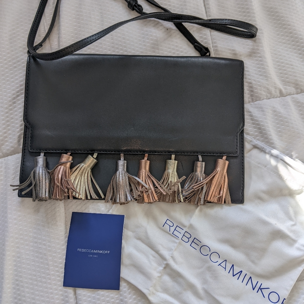 Rebecca Minkoff Sofia Leather Tassel Clutch/Crossbody